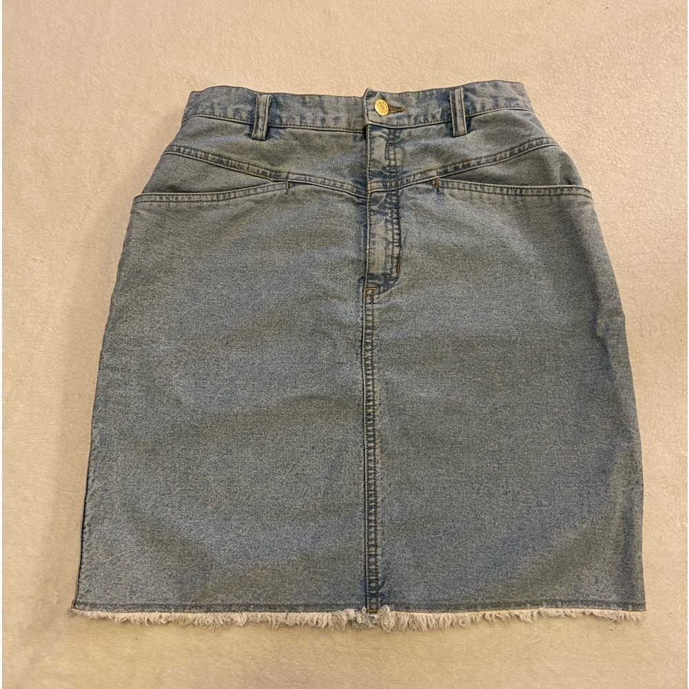 Lizwear Vintage Blue Jean Skirt Size 4 EUC